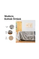 Pamuklu Lüks Kaymaz Koltuk Örtüsü | Koltuk Şalı | Çok Amaçlı Örtü