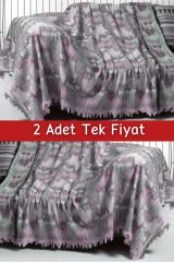 İkili Set Dokuma Koltuk Örtüsü Seti 170x220cm