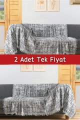 Ikili Set Dokuma Koltuk Örtüsü Seti 170x220cm
