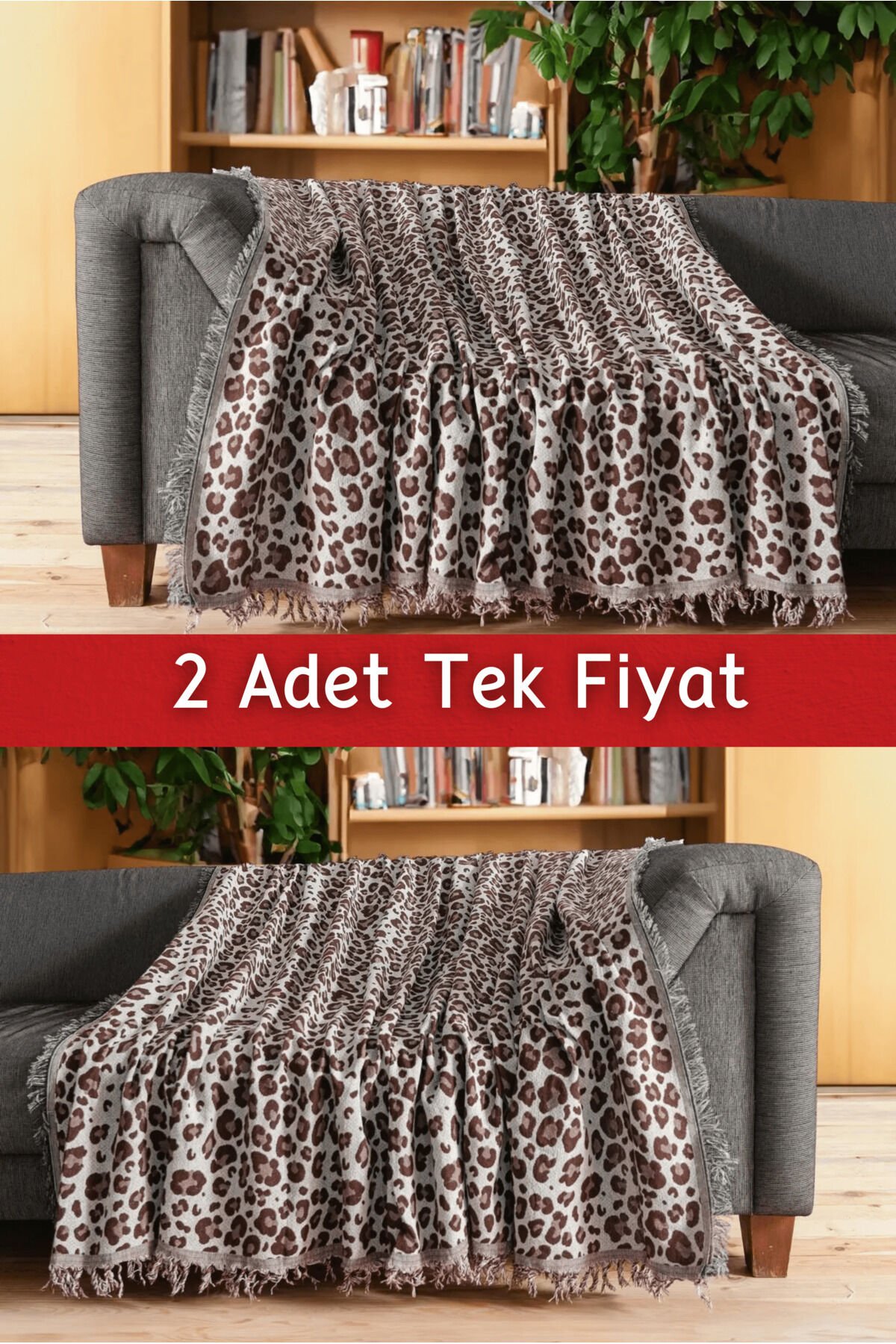 Ikili Set Dokuma Koltuk Örtüsü Seti 170x220cm
