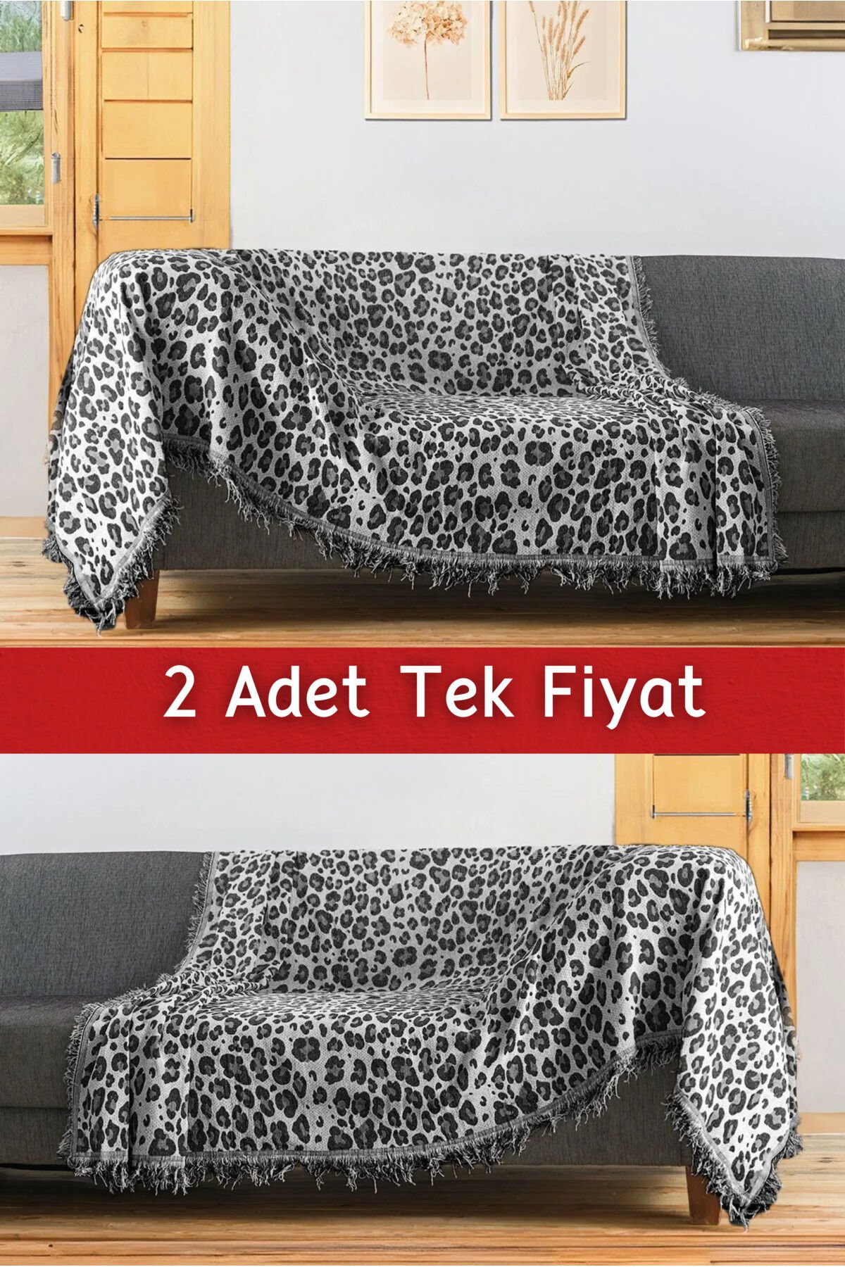 Ikili Set Dokuma Koltuk Örtüsü Seti 170x220cm