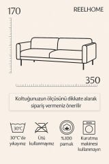 Pamuklu Dokulu Koltuk Şalı 170x350 cm Battal Boy – Saçaklı TV Battaniyesi & Dekoratif Koltuk Örtüsü