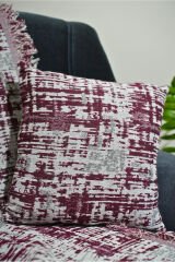 %100 Pamuklu Lüks Kaymaz Koltuk Örtüsü | Çok Amaçlı Örtü | 2 Adet 40x40 Cm Kırlent Kılıfı