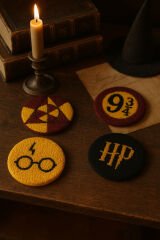 Harry Potter Evreni Punch Bardak Altlığı – El Yapımı Koleksiyon 4’lü Set
