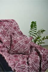 %100 Pamuklu Lüks Kaymaz Koltuk Örtüsü | Çok Amaçlı Örtü | 1 Adet 40x40 Cm Kırlent Kılıfı
