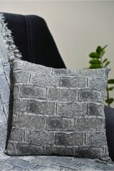 %100 Pamuklu Lüks Kaymaz Koltuk Örtüsü | Çok Amaçlı Örtü | 2 Adet 40x40 Cm Kırlent Kılıfı