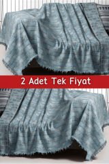 İkili Set Dokuma Koltuk Örtüsü Seti 170x220cm Bebemavisi