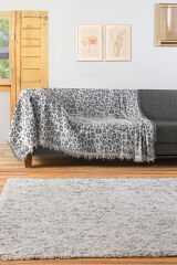 Ikili Set Dokuma Koltuk Örtüsü Seti 170x220cm Gri