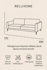 Pamuklu Dokulu Koltuk Şalı 170x300 cm Battal Boy – Saçaklı TV Battaniyesi & Dekoratif Koltuk Örtüsü Bej