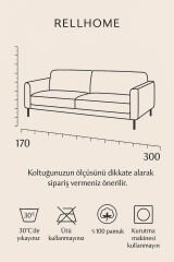 Pamuklu Dokulu Koltuk Şalı 170x300 cm Battal Boy – Saçaklı TV Battaniyesi & Dekoratif Koltuk Örtüsü Gri