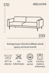 Pamuklu Dokulu Koltuk Şalı 170x350 cm Battal Boy – Saçaklı TV Battaniyesi & Dekoratif Koltuk Örtüsü Mavi