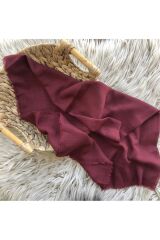 Flamlı 10'lu Paket Dağıtmalık Pamuklu Yazma Eşarp 100x100cm 10x Bordo - 100 X 100