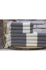%100 Doğal Pamuk Elmas Peştemal Banyo Havlusu Türk Havlusu Hamam Plaj Havlusu Siyah