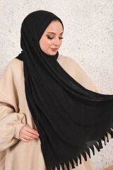 Kahve Moda Blue Piliseli Pratik Hazır Şal Si̇yah