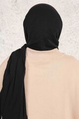 Kahve Moda Blue Piliseli Pratik Hazır Şal Si̇yah