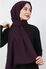 Bambu Kraş Şal Modeli Mor - 75 X 185