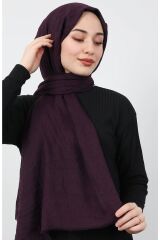 Bambu Kraş Şal Modeli Mor - 75 X 185