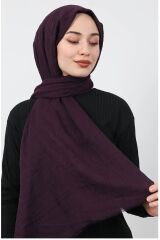Bambu Kraş Şal Modeli Mor - 75 X 185