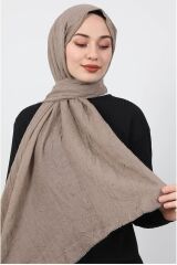 Bambu Kraş Şal Modeli Vizon - 75 X 185