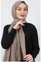 Bambu Kraş Şal Modeli Vizon - 75 X 185
