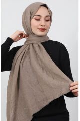 Bambu Kraş Şal Modeli Vizon - 75 X 185