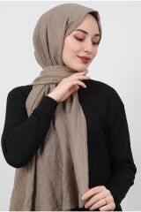 Bambu Kraş Şal Modeli Vizon - 75 X 185