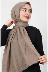 Bambu Kraş Şal Modeli Vizon - 75 X 185