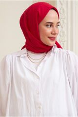 Bambu Kraş Şal Modeli Kırmızı - 75 X 185