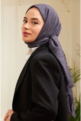 Bambu Kraş Şal Modeli Koyu Gri - 75 X 185