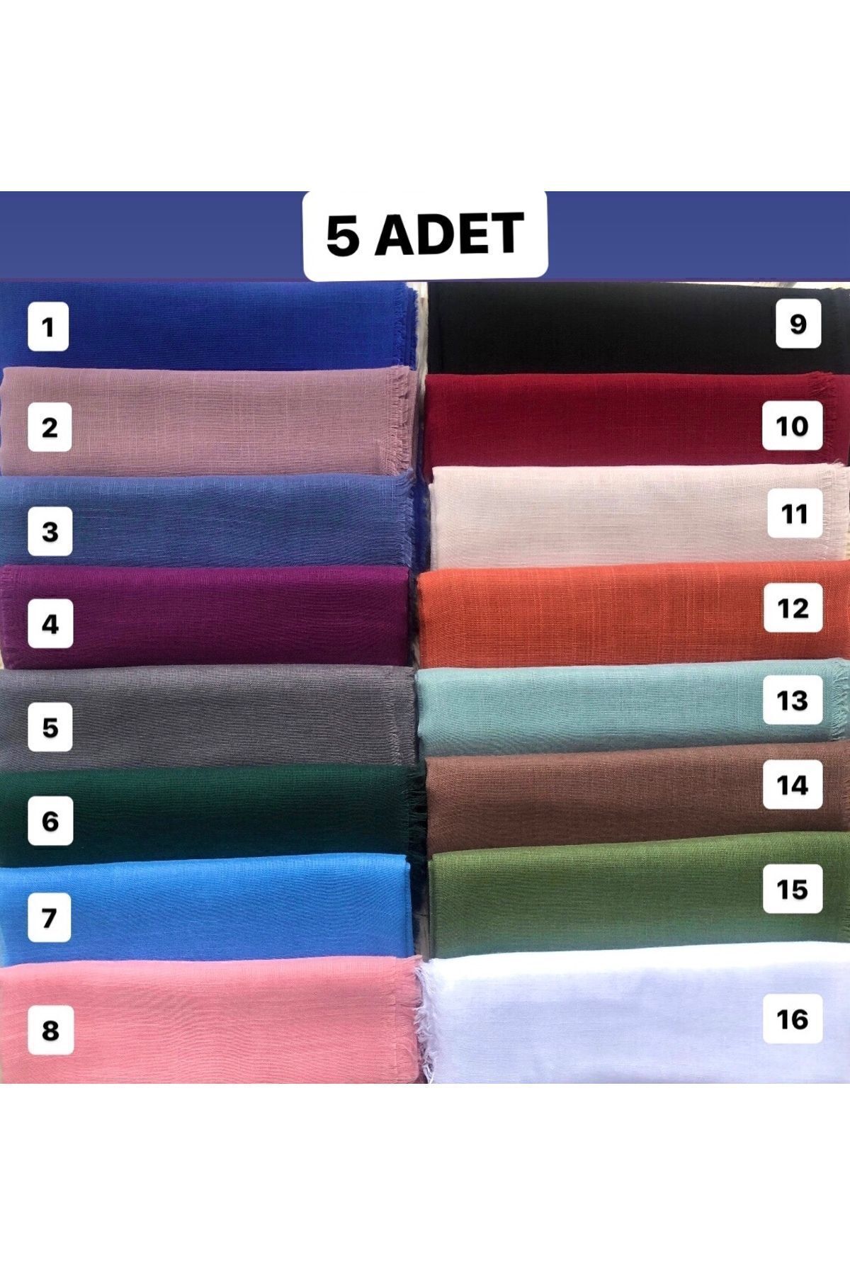 Flamlı Eşarp 5'li Paket Hediyelik Dağıtmalık Yazma Eşarp 100x100cm Flamlı5li Karışık - 100 X 100