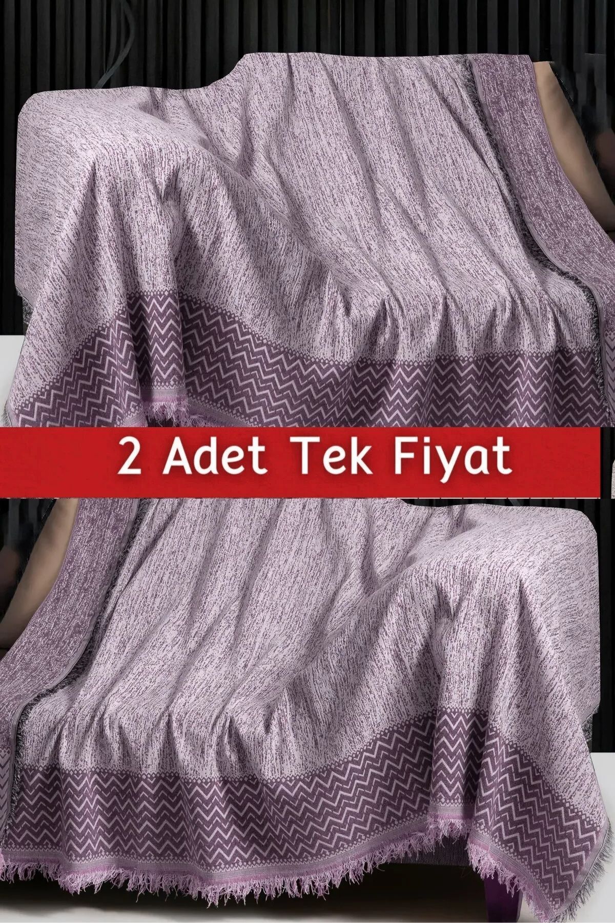 Dokuma Koltuk Örtüsü Seti 2 Adet Koltuk Örtüsü Tek Fiyat” (170 x 220) Pembe