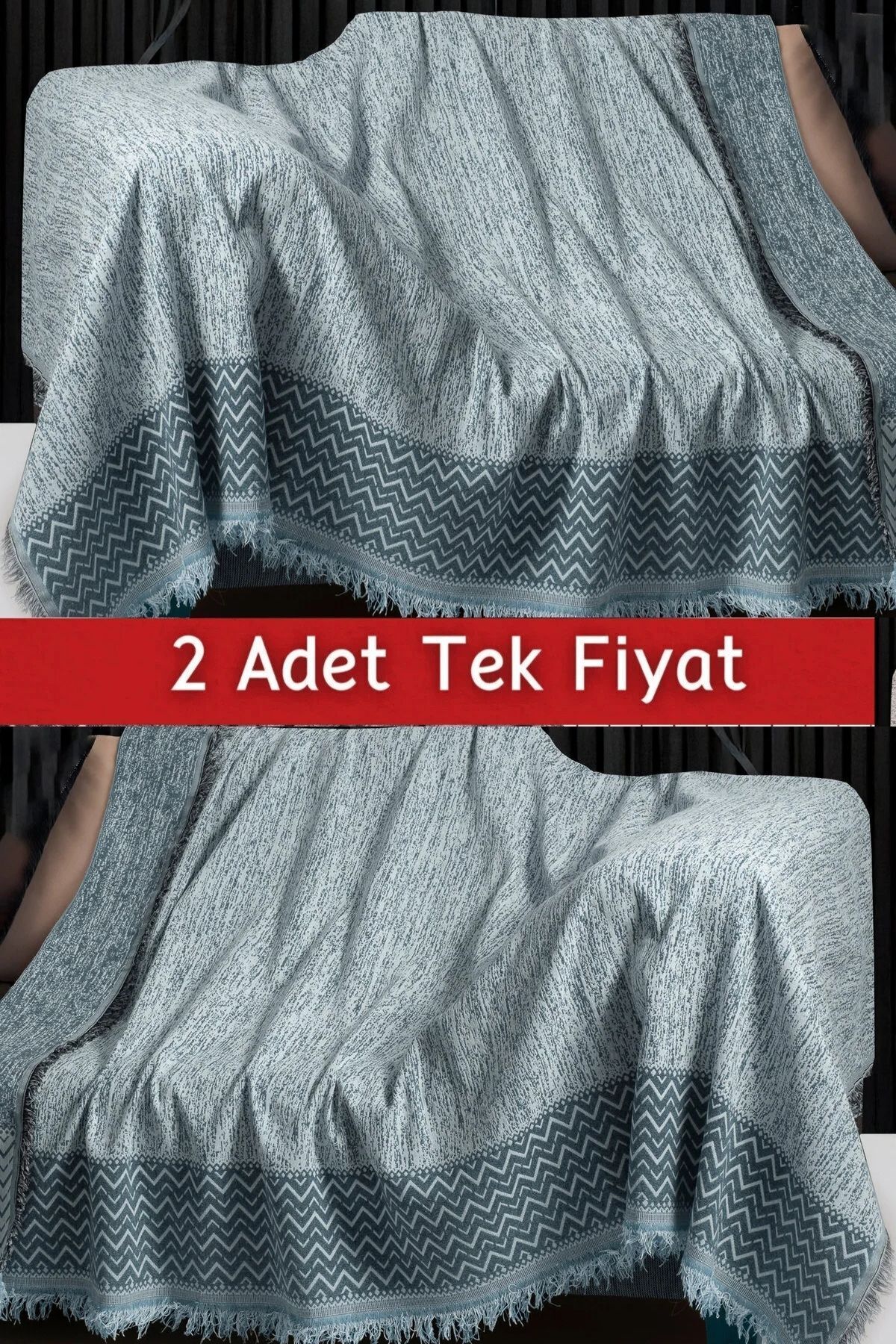 Dokuma Koltuk Örtüsü Seti 2 Adet Koltuk Örtüsü Tek Fiyat” (170 x 220) Bebe Mavi