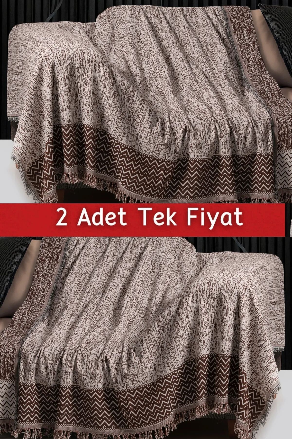 Dokuma Koltuk Örtüsü Seti 2 Adet Koltuk Örtüsü Tek Fiyat” (170 x 220) Kızıl