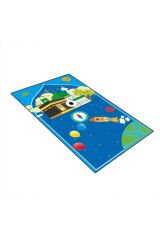Çocuk Seccadesi / Keçe Seccade / Çocuk Namazlık / Makinada Yıkanabilir Mavi Seccade / Sevimli Namaz Mavi