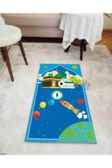 Çocuk Seccadesi / Keçe Seccade / Çocuk Namazlık / Makinada Yıkanabilir Mavi Seccade / Sevimli Namaz Mavi