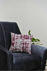 %100 Pamuklu Lüks Kaymaz Koltuk Örtüsü | Çok Amaçlı Örtü | 2 Adet 40x40 Cm Kırlent Kılıfı Bordo