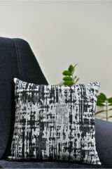 %100 Pamuklu Lüks Kaymaz Koltuk Örtüsü | Çok Amaçlı Örtü | 2 Adet 40x40 Cm Kırlent Kılıfı Siyah