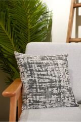 %100 Pamuklu Lüks Kaymaz Koltuk Örtüsü | Çok Amaçlı Örtü | 1 Adet 40x40 Cm Kırlent Kılıfı Gri