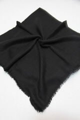 Flamlı 10'lu Paket Dağıtmalık Pamuklu Yazma Eşarp 100x100cm 10x Siyah - 100 X 100