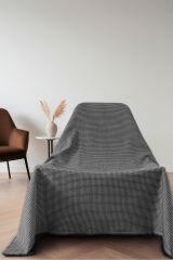 Tekli Örtüsü 170x170 – Tekli Koltuklar İçin Şık ve Çok Amaçlı Örtü | TV Battaniyesi Ev Tekstili Siyah