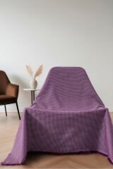 Tekli Örtüsü 170x170 – Tekli Koltuklar İçin Şık ve Çok Amaçlı Örtü | TV Battaniyesi Ev Tekstili Mor