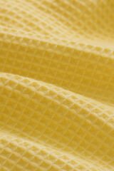Pamuklu Dokulu Koltuk Şalı 170x220 cm – Saçaklı TV Battaniyesi & Dekoratif Koltuk Örtüsü Limon Sarısı