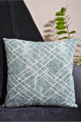 %100 Pamuklu Lüks Kaymaz Koltuk Örtüsü | Çok Amaçlı Örtü | 2 Adet 40x40 Cm Kırlent Kılıfı Suyeşili