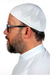 Berra Çelik Örme Dantel Namaz Takkesi Beyaz 1 Adet Beyaz - Standart