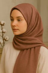Ütü Gerektirmeyen Bambu-kraş Şal 80×190 – Kaymaz, Nefes Alır, Dört Mevsim, Yerli Üretim Bronz